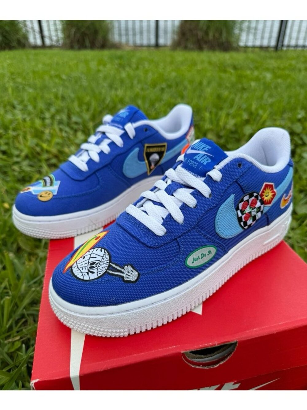 4.5Y | 6 WOMEN'S NIKE AIR FORCE ONE AF1 LOW BLUE WHITE DX2308-400 SNEAKERS